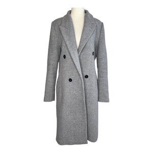 Mango Long Lapel Double Breasted Coat